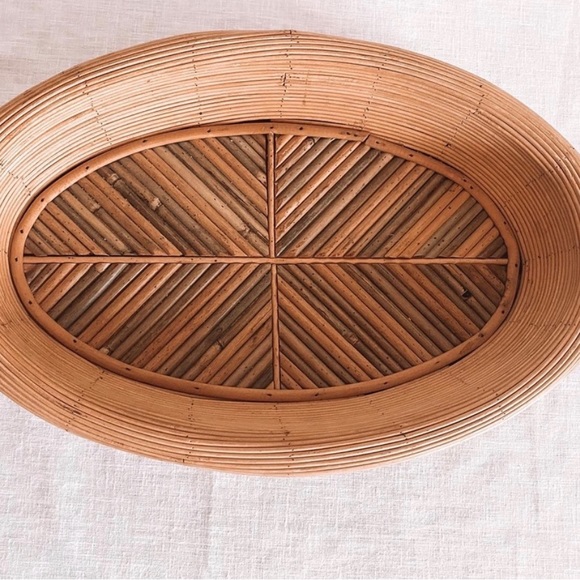 Accents Vintage Boho Rattan Bamboo Tray Poshmark